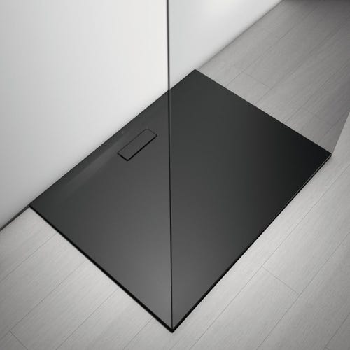 Immagine di Ideal Standard ULTRAFLAT NEW piatto doccia rettangolare L.120 P.90 cm, in acrilico, colore nero finitura opaco T4483V3