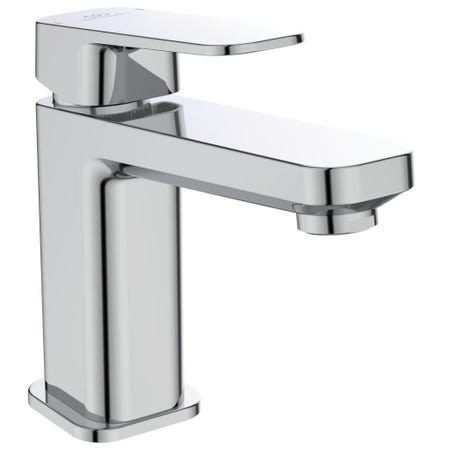 Immagine di Ideal Standard TONIC II miscelatore monocomando H.15 cm per lavabo, con asta di scarico e piletta, bocca di erogazione fissa, finitura cromo A6326AA