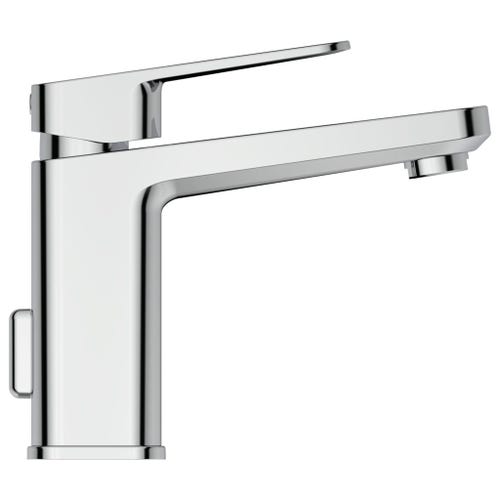 Immagine di Ideal Standard TONIC II miscelatore monocomando H.15 cm per lavabo, con asta di scarico e piletta, bocca di erogazione fissa, finitura cromo A6326AA