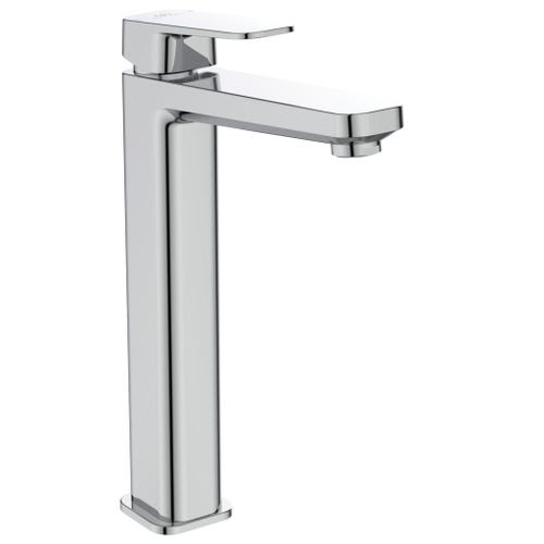 Immagine di Ideal Standard TONIC II miscelatore monocomando da appoggio su piano, con asta di scarico e piletta, con bocca di erogazione fissa, finitura cromo A6328AA