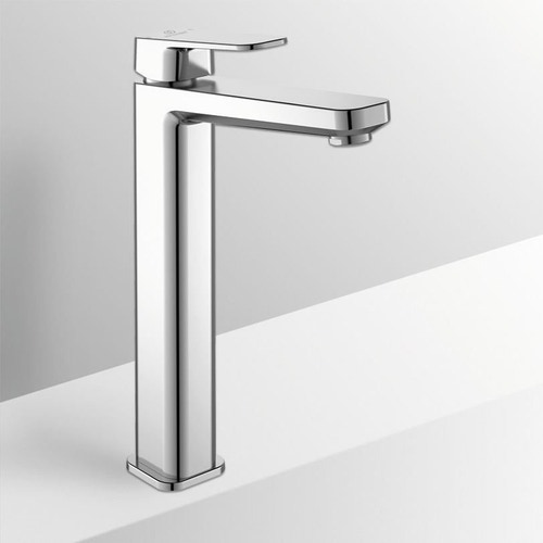 Immagine di Ideal Standard  TONIC II miscelatore monocomando da appoggio su piano, senza asta di scarico e piletta, con bocca di erogazione fissa, finitura cromo A6329AA