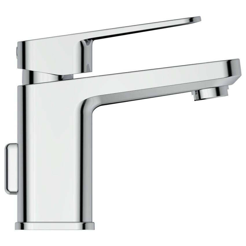 Immagine di Ideal Standard TONIC II miscelatore monocomando H.14 cm per lavabo, con asta di comando scarico e piletta, con bocca di erogazione fissa, finitura cromo A6330AA