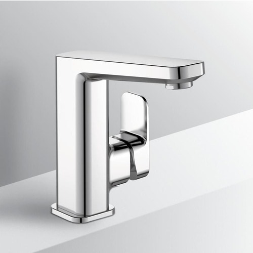 Immagine di Ideal Standard TONIC II miscelatore monocomando lavabo, senza asta di comando scarico e piletta, con bocca di erogazione alta e fissa, finitura cromo A6333AA