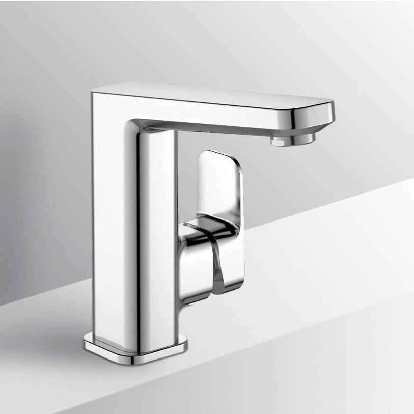 Immagine di Ideal Standard TONIC II miscelatore monocomando lavabo, senza asta di comando scarico e piletta, con bocca di erogazione alta e fissa, finitura cromo A6333AA