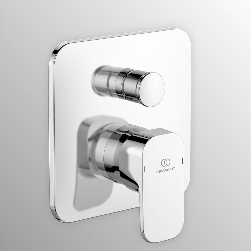 Immagine di Ideal Standard TONIC II miscelatore monocomando ad incasso per vasca/doccia, solo parti esterne, finitura cromo A6343AA