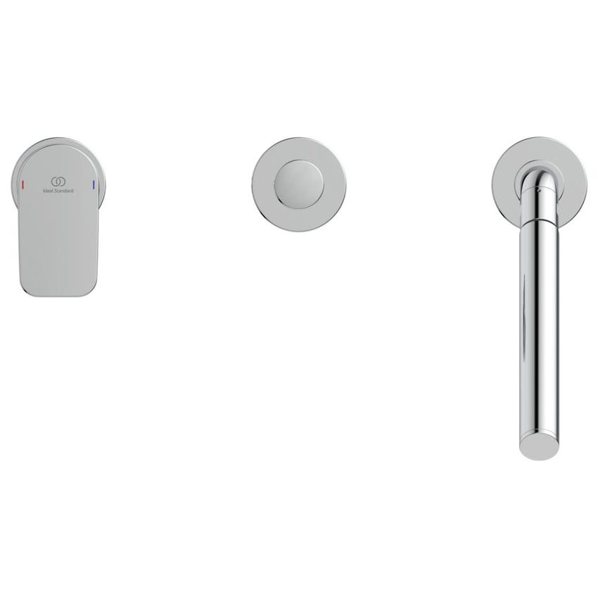 Immagine di Ideal Standard TONIC II gruppo bordo vasca 3 fori, deviatore con ritorno automatico, finitura cromo A6349AA