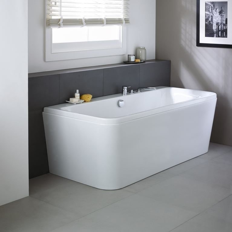 Immagine di Ideal Standard TONIC II gruppo bordo vasca 3 fori, deviatore con ritorno automatico, finitura cromo A6349AA