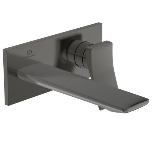 Immagine di Ideal Standard CONCA miscelatore monocomando lavabo P.18 cm per installazione a parete, finitura magnetic grey A7371A5