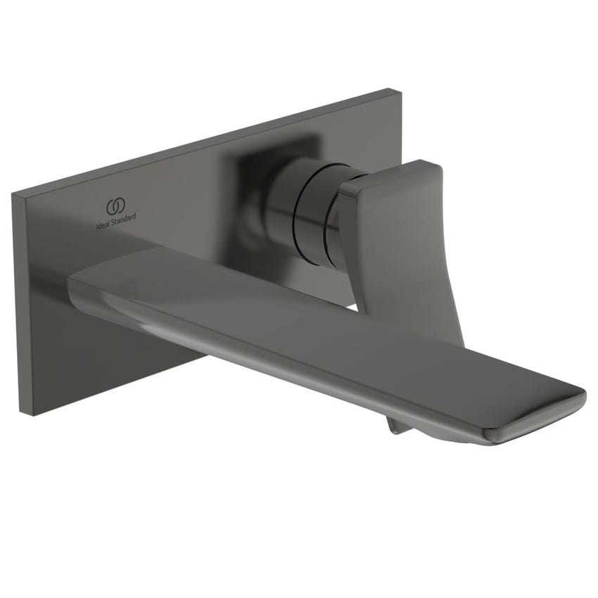 Immagine di Ideal Standard CONCA miscelatore monocomando lavabo P.18 cm per installazione a parete, finitura magnetic grey A7371A5