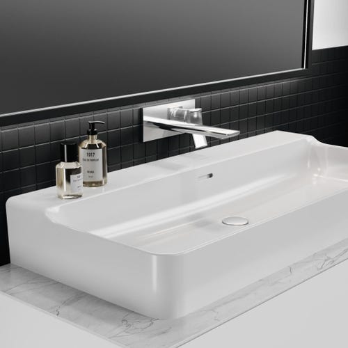 Immagine di Ideal Standard CONCA miscelatore monocomando lavabo P.23 cm per installazione a parete, finitura cromo A7372AA