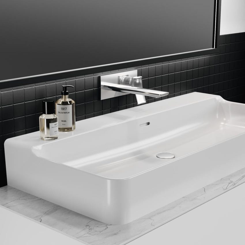 Immagine di Ideal Standard CONCA miscelatore monocomando lavabo P.23 cm per installazione a parete, finitura cromo A7372AA