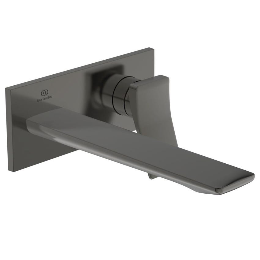 Immagine di Ideal Standard CONCA miscelatore monocomando lavabo P.23 cm per installazione a parete, finitura magnetic grey A7372A5