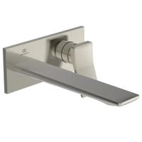 Immagine di Ideal Standard CONCA miscelatore monocomando lavabo P.23 cm per installazione a parete, finitura silver storm A7372GN