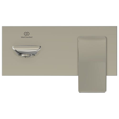 Immagine di Ideal Standard CONCA miscelatore monocomando lavabo P.23 cm per installazione a parete, finitura silver storm A7372GN