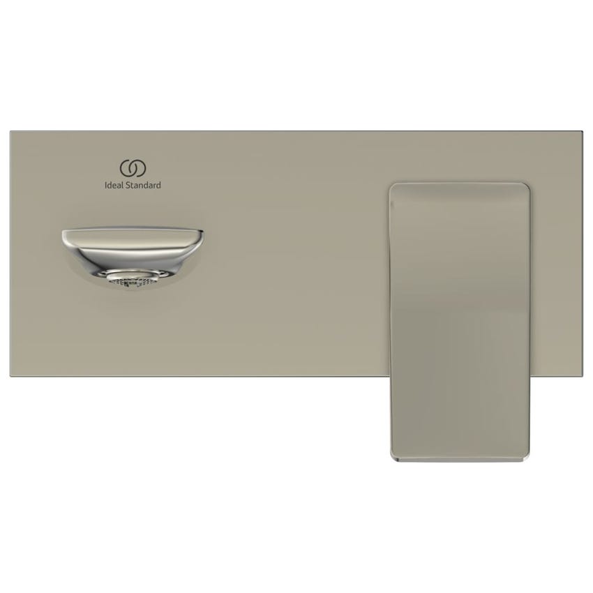 Immagine di Ideal Standard CONCA miscelatore monocomando lavabo P.23 cm per installazione a parete, finitura silver storm A7372GN