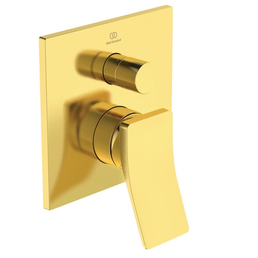 Immagine di Ideal Standard CONCA miscelatore monocomando ad incasso per vasca/doccia, finitura brushed gold A7377A2