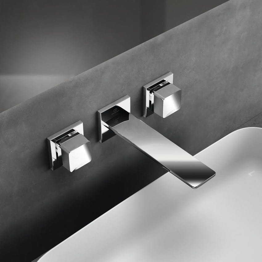 Immagine di Ideal Standard CONCA miscelatore a 3 fori ad incasso per lavabo, finitura cromo A7445AA