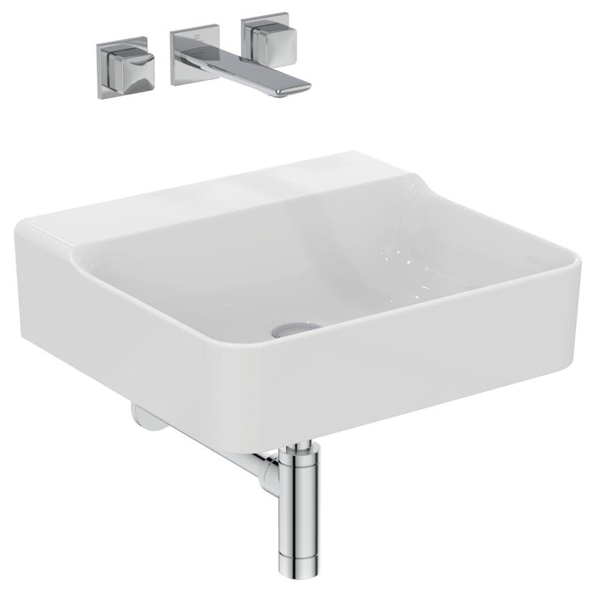 Immagine di Ideal Standard CONCA miscelatore a 3 fori ad incasso per lavabo, finitura cromo A7445AA