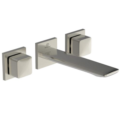 Immagine di Ideal Standard CONCA miscelatore a 3 fori ad incasso per lavabo, finitura silver storm A7445GN