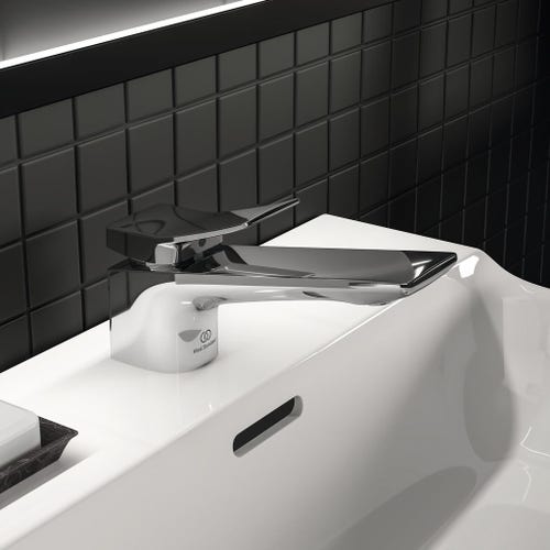 Immagine di Ideal Standard CONCA miscelatore monocomando lavabo, con scarico, finitura cromo BC753AA