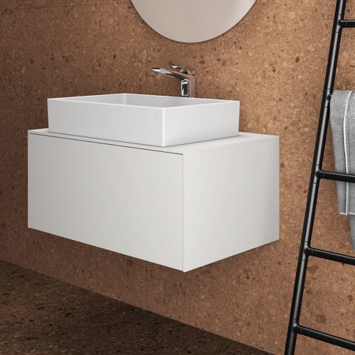 Immagine di Ideal Standard CONCA miscelatore monocomando da appoggio su piano per lavabo, con scarico, finitura cromo BC757AA