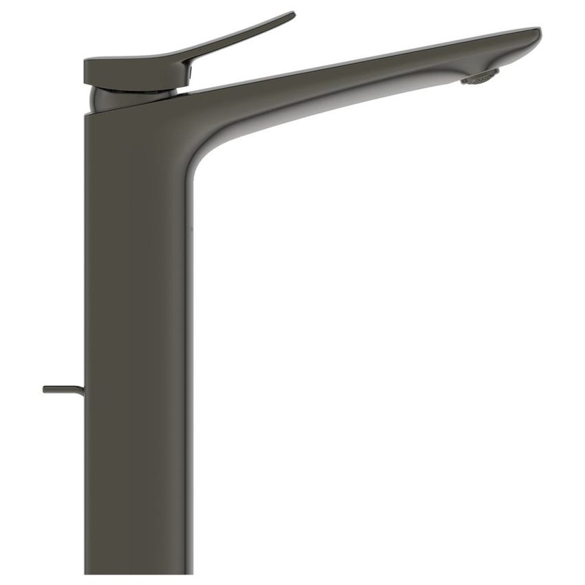 Immagine di Ideal Standard CONCA miscelatore monocomando da appoggio su piano per lavabo, con scarico, finitura magnetic grey BC757A5