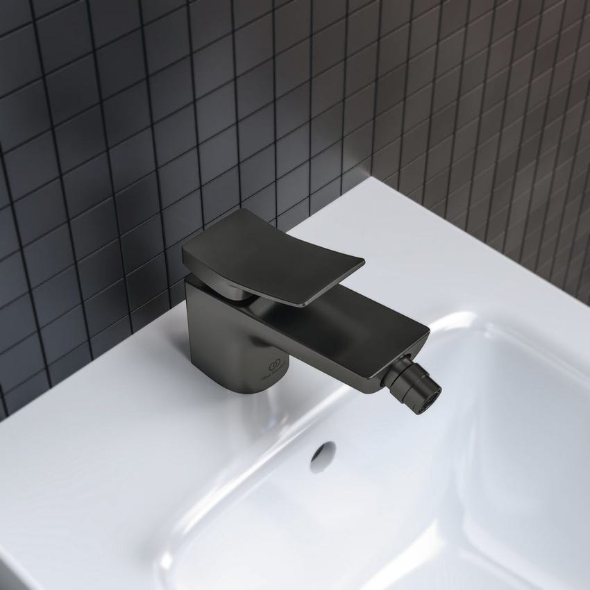 Immagine di Ideal Standard CONCA miscelatore monocomando bidet, con scarico, finitura magnetic grey BC760A5