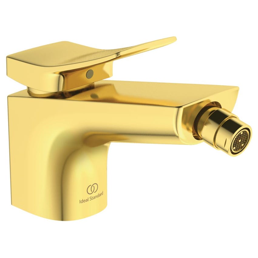 Immagine di Ideal Standard CONCA miscelatore monocomando bidet, con scarico, finitura brushed gold BC760A2