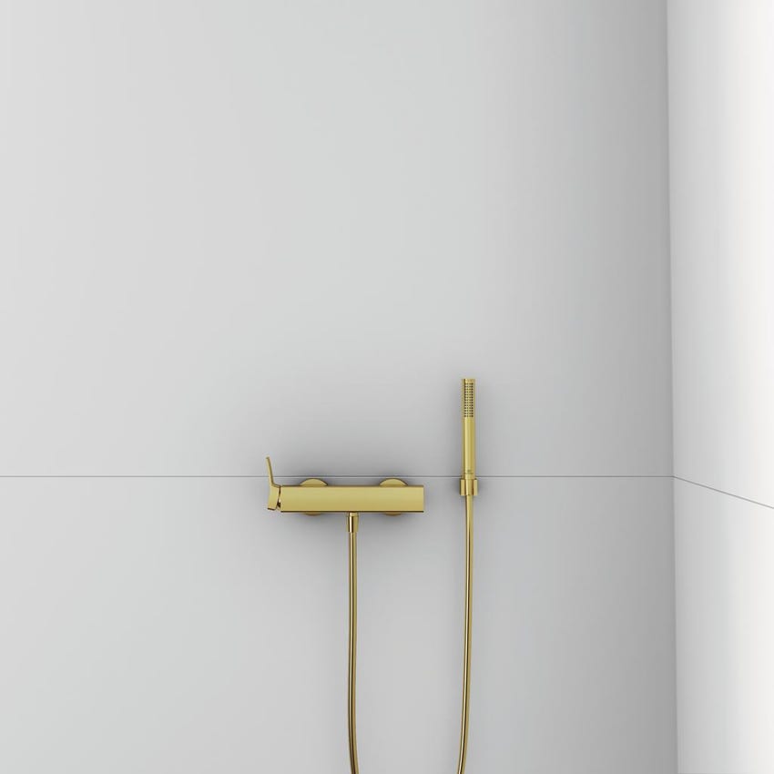 Immagine di Ideal Standard CONCA miscelatore monocomando esterno per doccia, finitura brushed gold BC761A2