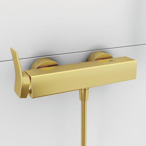 Immagine di Ideal Standard CONCA miscelatore monocomando esterno per doccia, finitura brushed gold BC761A2