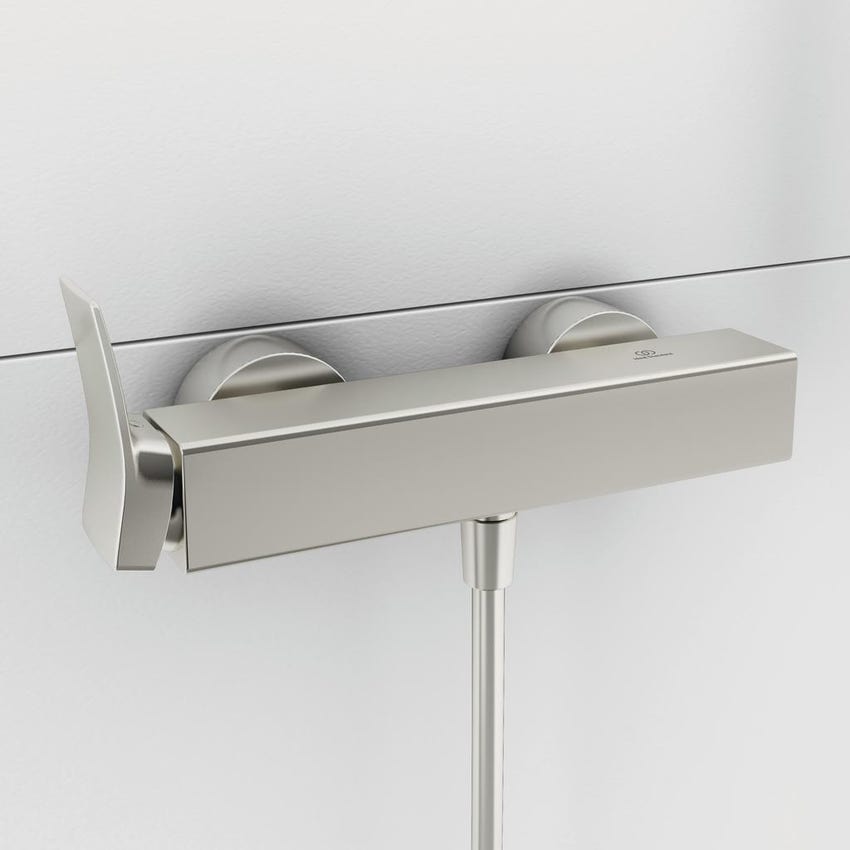 Immagine di Ideal Standard CONCA miscelatore monocomando esterno per doccia, finitura silver storm BC761GN