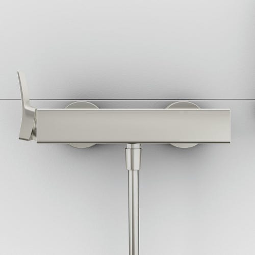 Immagine di Ideal Standard CONCA miscelatore monocomando esterno per doccia, finitura silver storm BC761GN