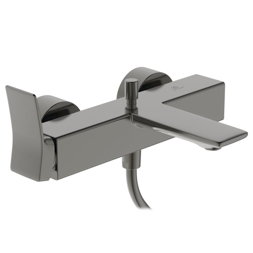 Immagine di Ideal Standard CONCA miscelatore monocomando esterno per vasca/doccia, con doccetta 1 funzione, supporto fisso e flessibile 160 cm, finitura magnetic grey BC763A5