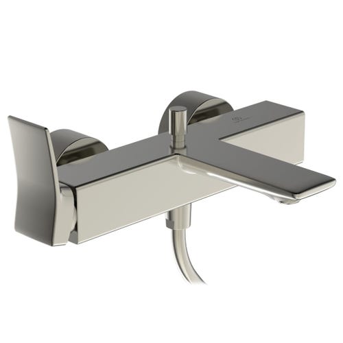 Immagine di Ideal Standard CONCA miscelatore monocomando esterno per vasca/doccia, con doccetta 1 funzione, supporto fisso e flessibile 160 cm, finitura silver storm BC763GN