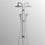 Immagine di Ideal Standard IDEALRAIN DUO colonna doccia, senza miscelatore, con deviatore a due vie, doccetta Ø 10 cm, soffione Ø 20 cm, finitura cromo A5689AA