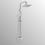 Immagine di Ideal Standard IDEALRAIN DUO CUBE colonna doccia, senza miscelatore, con deviatore a due vie, con doccetta L.10 cm, soffione L.20 cm e asta Ø 2,5 cm, finitura cromo A5834AA