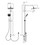 Immagine di Ideal Standard IDEALRAIN DUO CUBE colonna doccia, senza miscelatore, con deviatore a due vie, doccetta L.10 cm, soffione L.20 cm, finitura cromo A5862AA