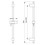 Immagine di Ideal Standard IDEALRAIN PRO asta murale da 60 cm per doccetta Evo/Evo Jet, finitura cromo B9848AA
