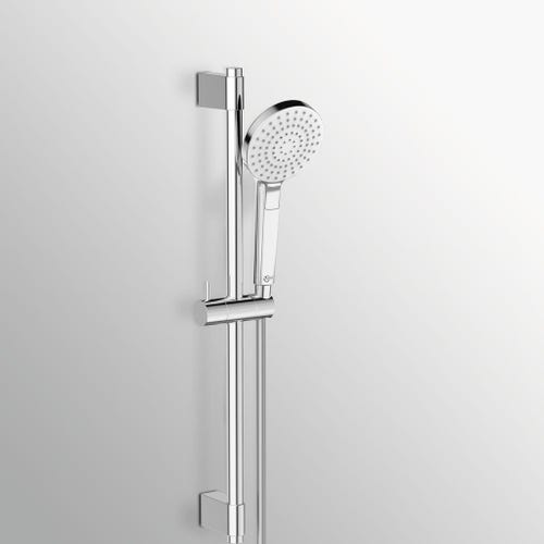 Immagine di Ideal Standard IDEALRAIN EVO asta doccia Round da 60 cm, doccetta Ø 11 cm con sistema anticalcare, finitura cromo B2233AA