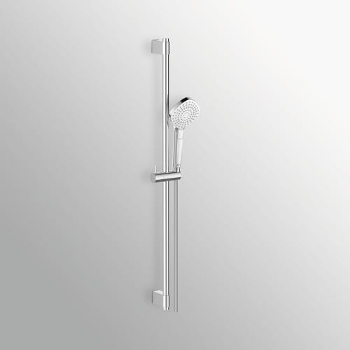 Immagine di Ideal Standard IDEALRAIN EVO asta doccia Diamond da 90 cm, doccetta da 11 cm con sistema anticalcare, finitura cromo B2238AA