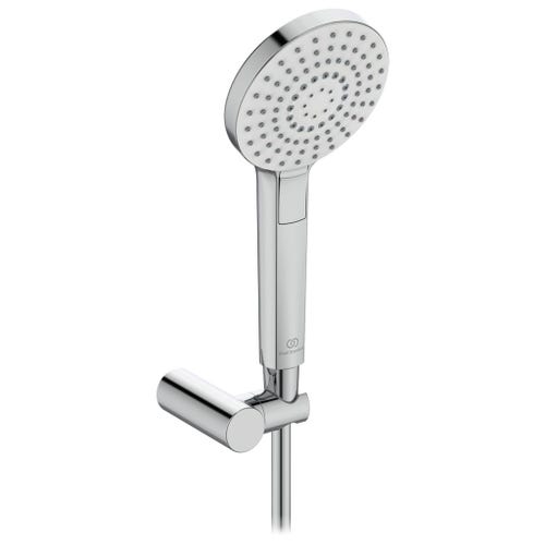 Immagine di Ideal Standard IDEALRAIN EVO minikit doccia rotondo Round, con doccetta Ø 11 cm, finitura cromo B2239AA