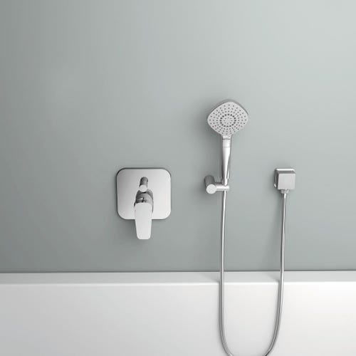 Immagine di Ideal Standard IDEALRAIN EVO minikit doccia Diamond, doccetta L.11 cm, finitura cromo B2240AA