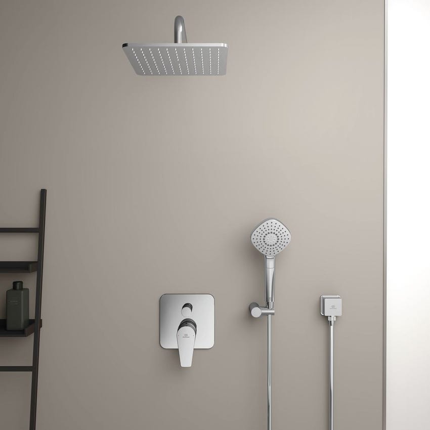 Immagine di Ideal Standard IDEALRAIN EVO minikit doccia Diamond, doccetta L.11 cm, finitura cromo B2240AA