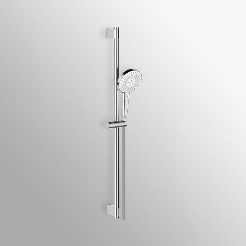 Immagine di Ideal Standard IDEALRAIN EVO JET ROUND asta doccia da 90 cm, doccetta Ø 12.5 cm, con sistema anticalcare, finitura cromo B1763AA