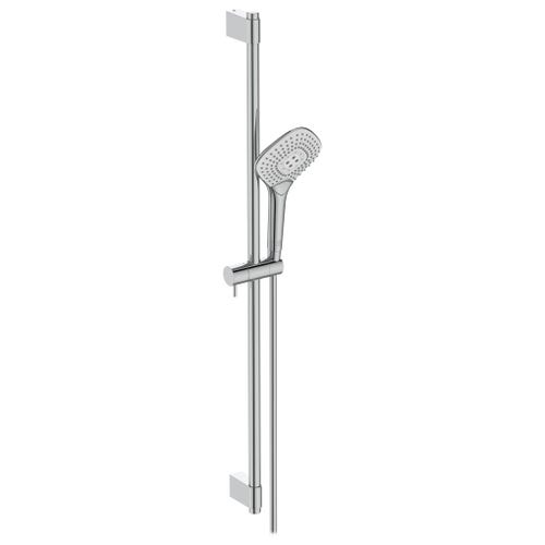 Immagine di Ideal Standard IDEALRAIN EVO JET DIAMOND asta doccia da 90 cm, doccetta L.12.5 cm con sistema anticalcare, finitura cromo B1764AA