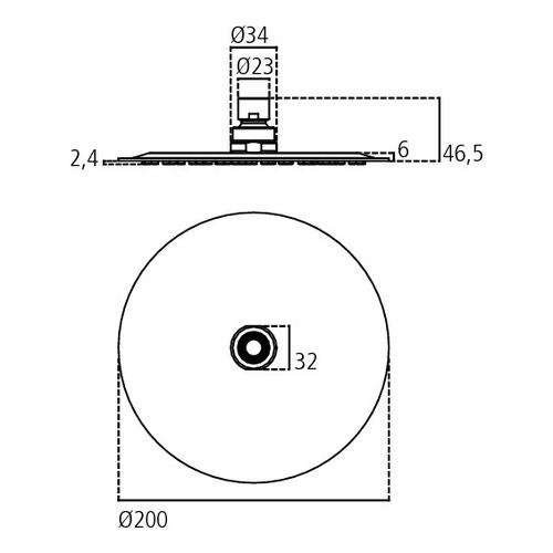 Immagine di Ideal Standard IDEALRAIN LUXE soffione tondo ultrasottile Ø 20 cm, finitura acciaio inossidabile B0383MY