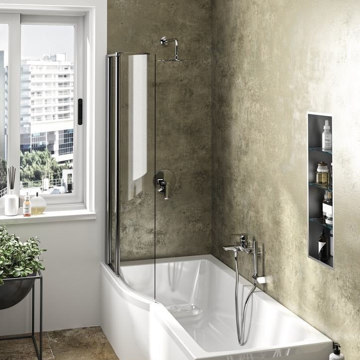 Immagine di Ideal Standard IDEALRAIN LUXE soffione tondo ultrasottile Ø 30 cm, finitura acciaio inossidabile B0385MY