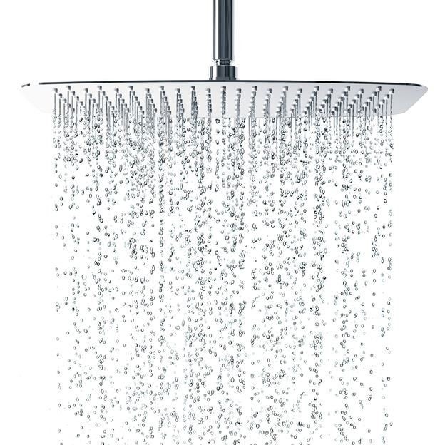 Immagine di Ideal Standard IDEALRAIN LUXE soffione quadrato 40 cm, finitura acciaio inossidabile B0389MY