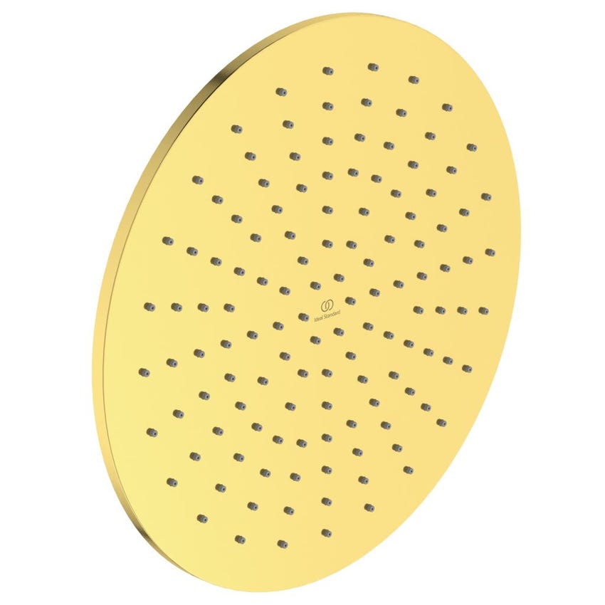 Immagine di Ideal Standard IDEALRAIN soffione Ø 30 cm, 1 funzione effetto pioggia, finitura brushed gold A5803A2