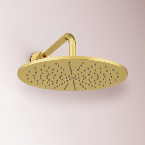 Immagine di Ideal Standard IDEALRAIN soffione Ø 30 cm, 1 funzione effetto pioggia, finitura brushed gold A5803A2